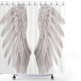 Personality  White Wings Shower Curtains