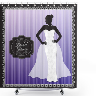 Personality  Wedding Bridal Shower Invitation Shower Curtains