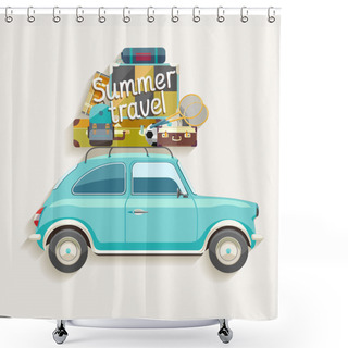 Personality  Travel By Car. Shower Curtains