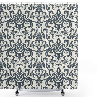 Personality  Seamless Vector Pattern Of Damask Wallpaper. Shower Curtains