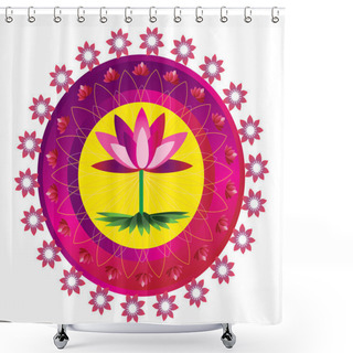 Personality  Flower Pattern Mandala Shower Curtains