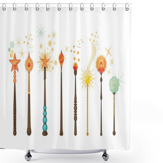 Personality  Magic Wands Set Shower Curtains