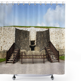 Personality  Detail Of The Newgrange In The Boyne Valley Shower Curtains