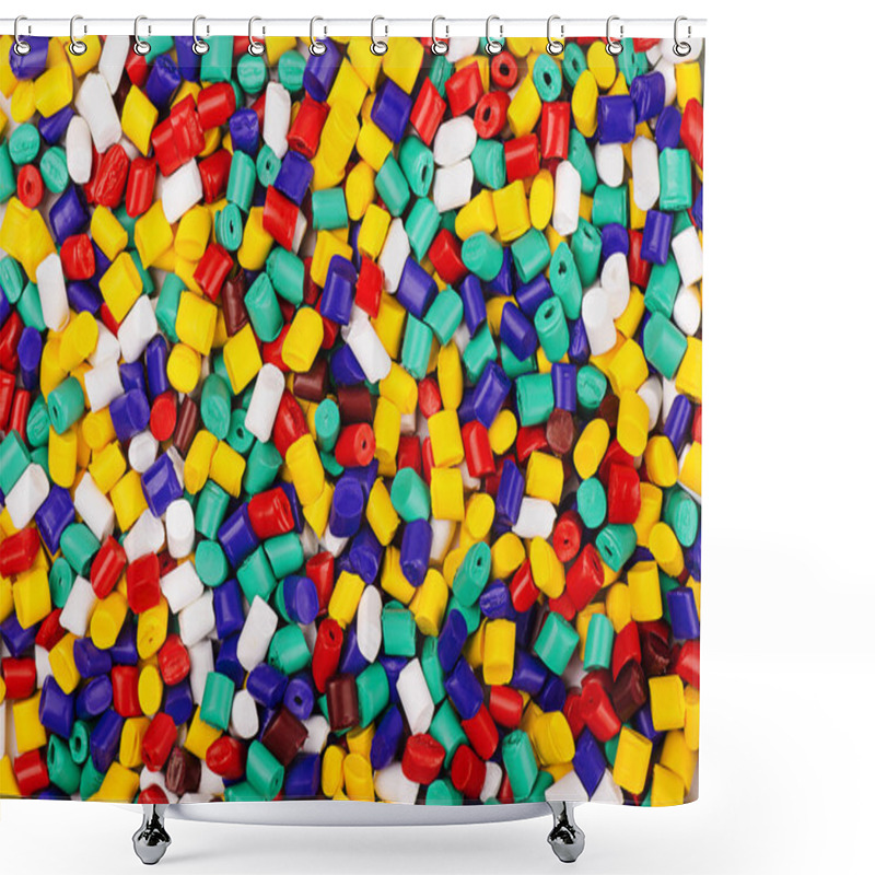 Personality  Plastic polymer granules shower curtains