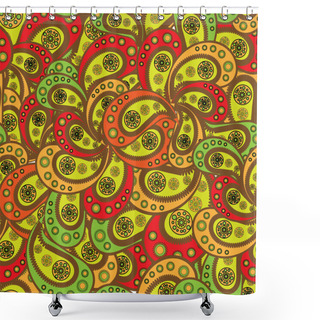 Personality  Paisley Seamless Pattern. Vector Illustration.  Shower Curtains