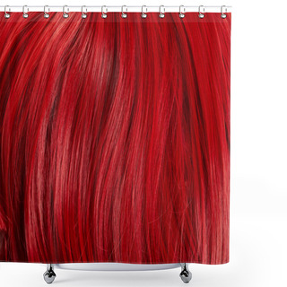 Personality  Close Up View Of Colored Red Hair  Shower Curtains