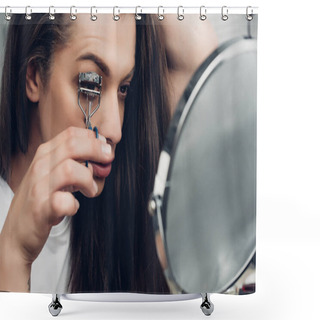 Personality  Young Transgender Woman At Home Shower Curtains
