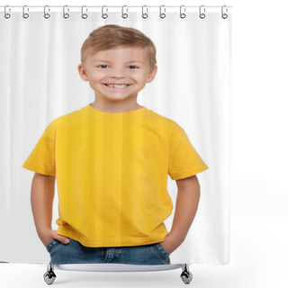 Personality  Portrait Of Boy Shower Curtains