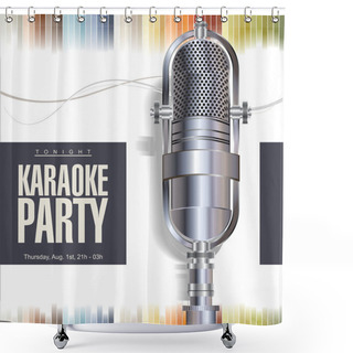 Personality  Karaoke Background Shower Curtains