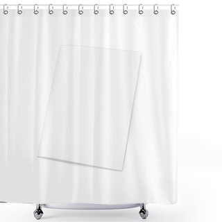 Personality  Blank White Magazine Closed Isolated On A White Background Template Shower Curtains