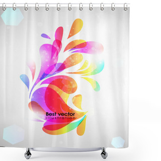 Personality  Abstract Floral Spring Background. Shower Curtains