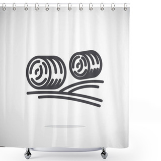 Personality  Hay Rolls Icon Shower Curtains