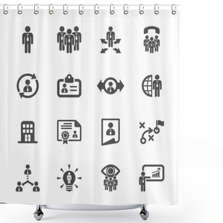 Personality  Human Resource Management Icon Set 2, Vector Eps10 Shower Curtains