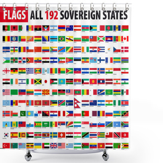 Personality  World Flags Series Shower Curtains