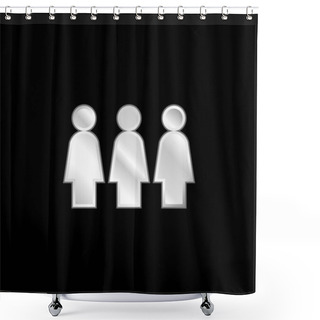 Personality  Activism Silver Plated Metallic Icon Shower Curtains