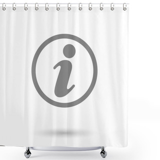 Personality  Flat Information Icon Background Shower Curtains
