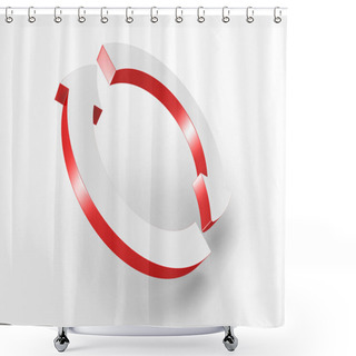 Personality  Two Round Cycled Red Arrows Shower Curtains