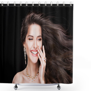 Personality  Happy Fashion Model Shower Curtains