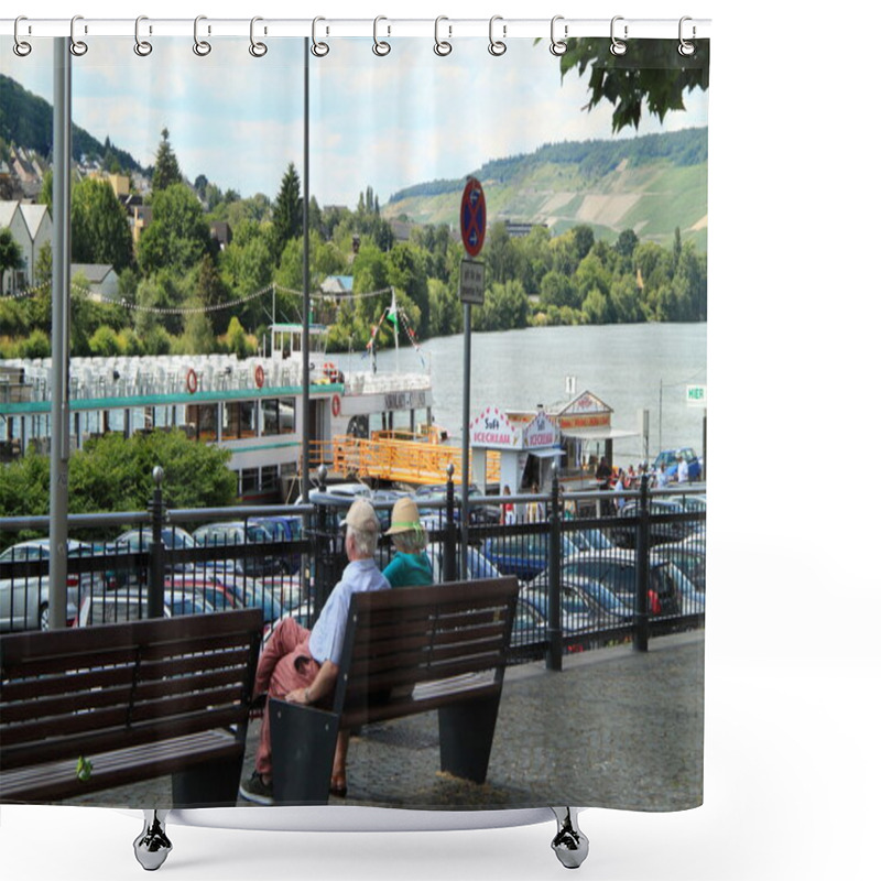 Personality  View On The Mosel Revier In Germany Shower Curtains