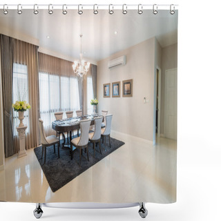 Personality  Modern Dining Room Interior Shower Curtains