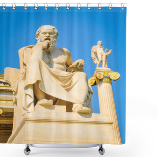 Personality  Statue Of Socrates Shower Curtains