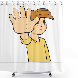 Personality  Talk To My Hand Shower Curtains