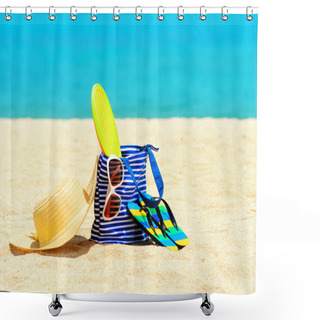 Personality  Beach Shower Curtains