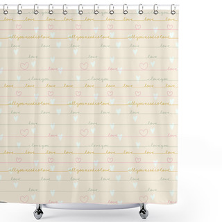 Personality  Romantic Calligraphy Wallpaper. Shower Curtains