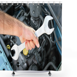 Personality  Maintenance A Car Shower Curtains