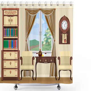 Personality  Living Room Interior Shower Curtains