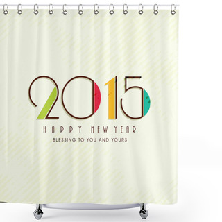 Personality  Concept Of Celebrating Happy New Year 2015. Shower Curtains