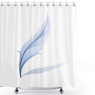 Personality  Feather Detailed Illustration Shower Curtains