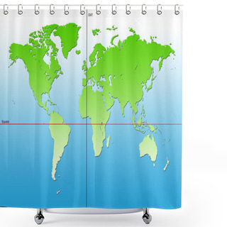 Personality  Map Of The World Shower Curtains