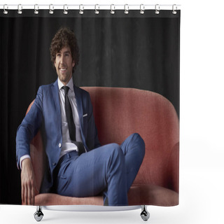 Personality  Confident Youn Businessman Shower Curtains