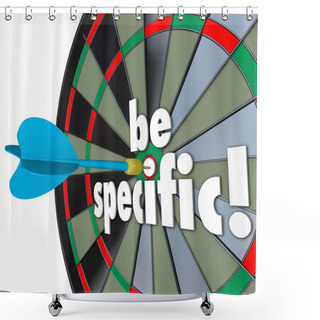 Personality  Be Specific 3D Words On A Dart Board Shower Curtains