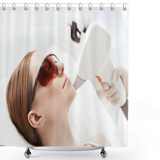 Personality  Woman Receiving Laser Treatment  Shower Curtains