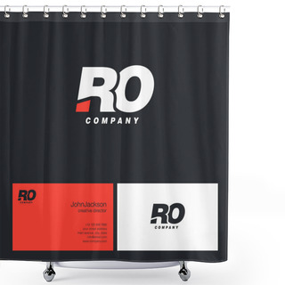 Personality  R & O Letter Logo   Shower Curtains
