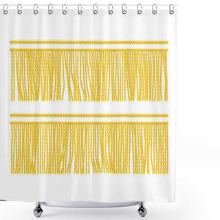Personality  Gold Fringe. Seamless Decorative Element. Textile Border. Shower Curtains