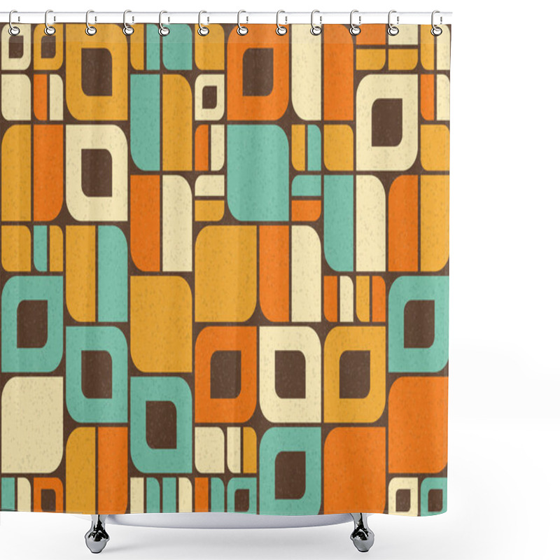 Personality  Abstract Geometric Pattern Generative Computational Art Illustration Shower Curtains