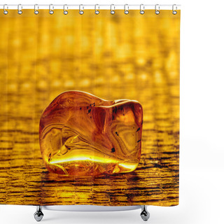 Personality  Amber With Inclusions Shower Curtains
