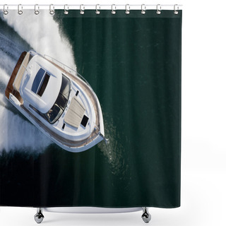 Personality  Closeup Of A Yacht Shower Curtains