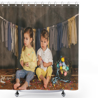 Personality  Sister And Brother Shower Curtains