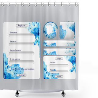 Personality  Vector Floral Background Design Shower Curtains