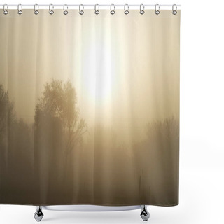 Personality  Powerful Sand Storms With Powerful Winds. Dramatic Dusty Sandstorm Blowing Sand And Dirt Through Savanna. Shower Curtains