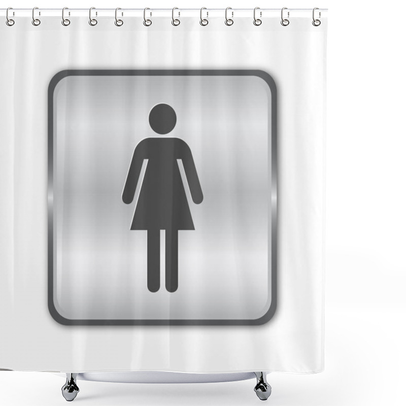 Personality  Chrome woman sign vector shower curtains