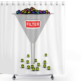 Personality  Web Content Or SPAM Filter Concept Shower Curtains