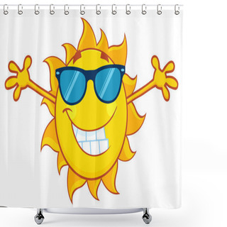 Personality  Smiling Summer Sun  Shower Curtains