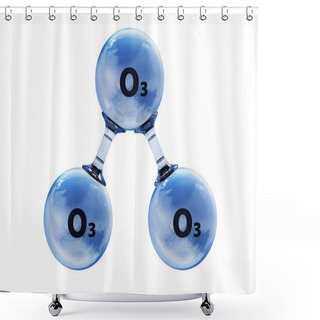 Personality  Illustration Of Model  Ozone Molecule Shower Curtains