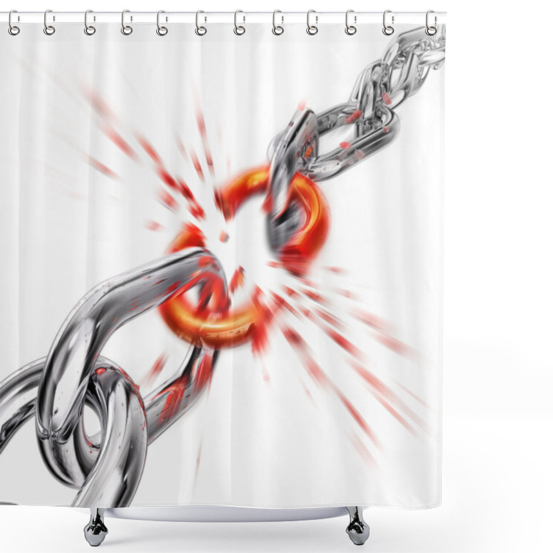 Personality  Broken Link Shower Curtains