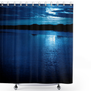 Personality  Moonlight Shower Curtains